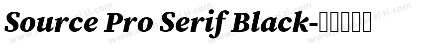 Source Pro Serif Black字体转换